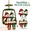 2D Christmas Ski Resort Decoration for Holiday Display and Winter Home Decor