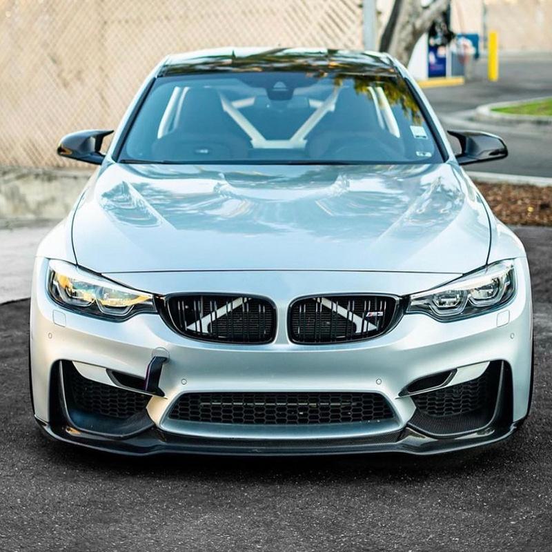 Front Bumper Splitter Lip Spoiler For Bmw F80 F82 F83 M3 M4 V Style 2015-2020 Car Diffuser Bodykits Cover Guard Protector Kits