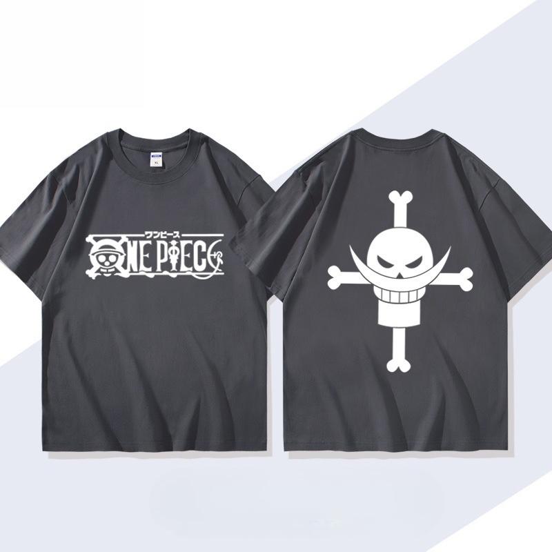 Whitebeard One Piece TShirt Men Summer Edward Newgate Jolly Roger Graphic Short Sleeve Streetwear Loose Fit Anime Fan Tee