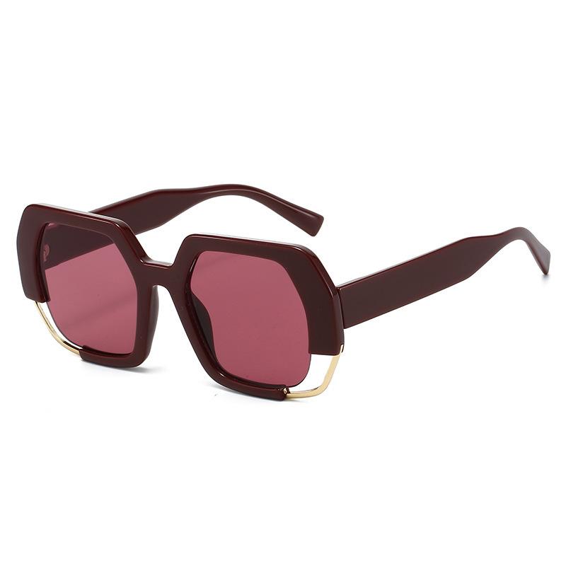 Retro Leopard Print Gradient Oval Sunglasses for Men Women Hollow Frame UV400 Protection Anti UV Design