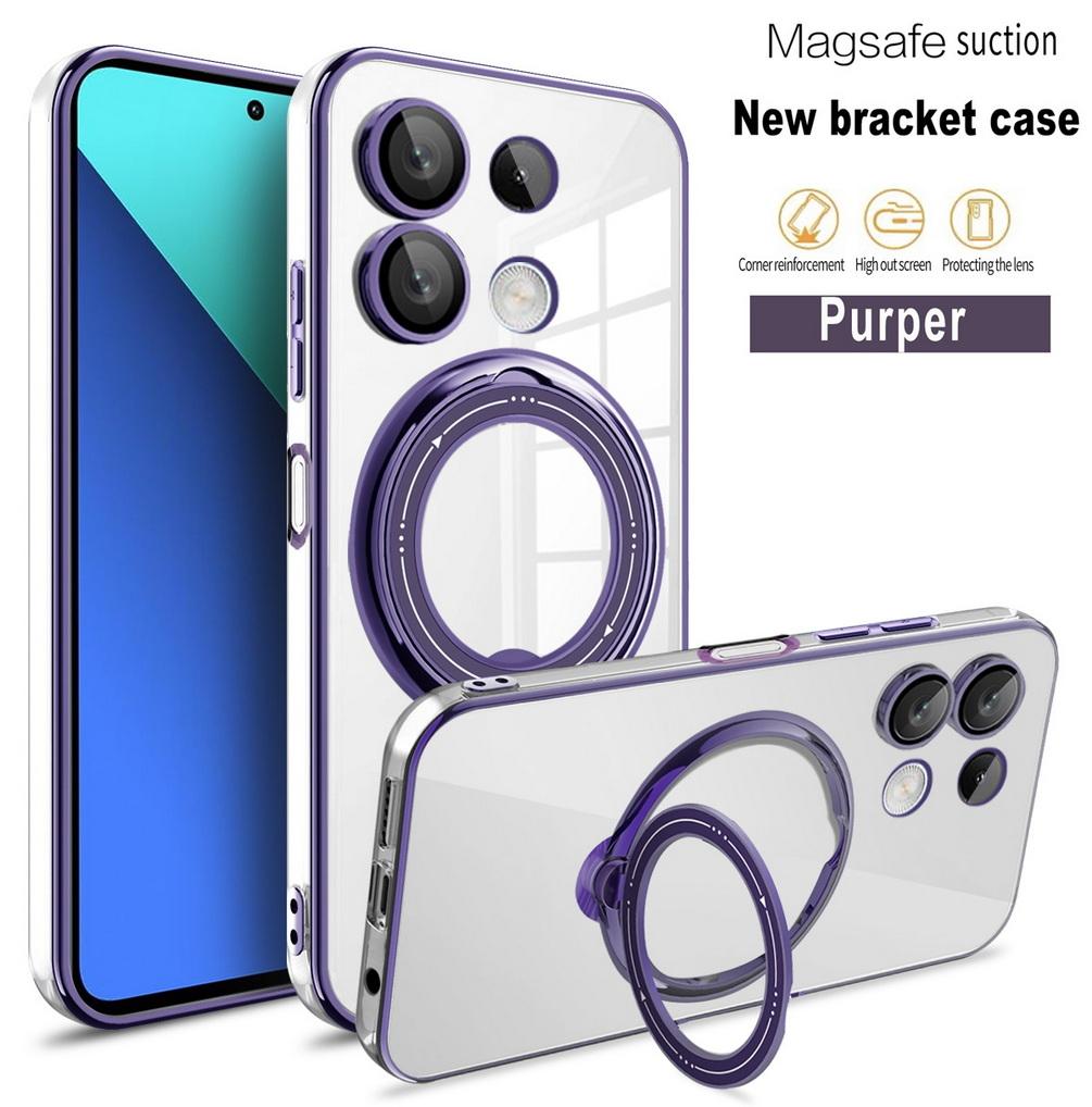 Magsafe Magnetic Absorption Plated case For Xiaomi Redmi Note 13 Pro + 12 11 11S Redmi 13C 12C 10C 9A Full Camera Protect Cover