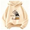 Y2K Funny Cat Graphic Kids Cat Children's Sweatshirt Casual Hoodies for Boys Girls Clothes
