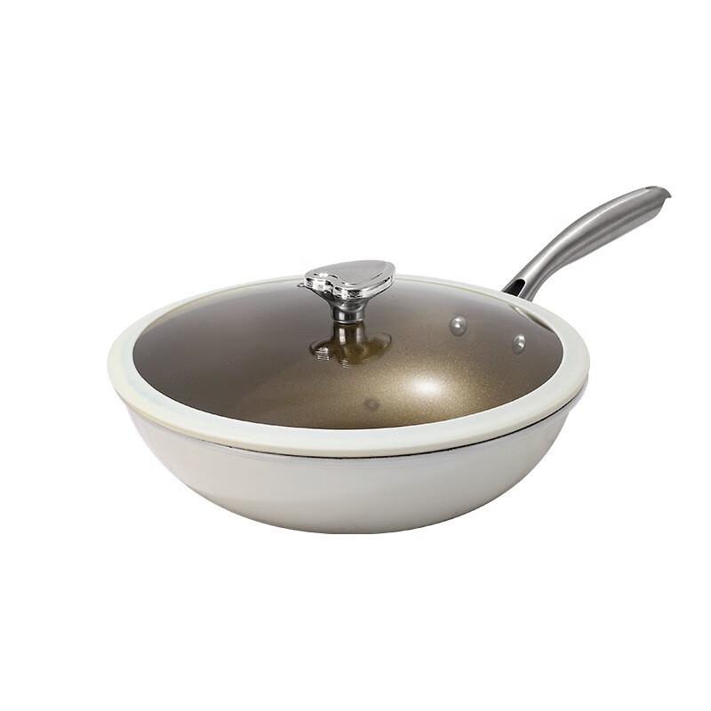 ZISIZ Titanium Non-stick Wok with Lid