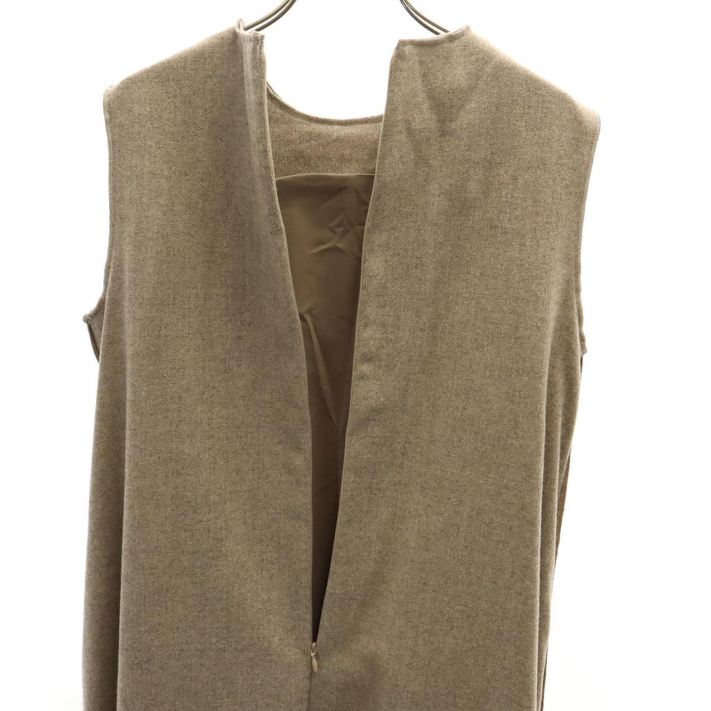 CLANE No Sleeve Flare Long Dress 2 Beige Women Used