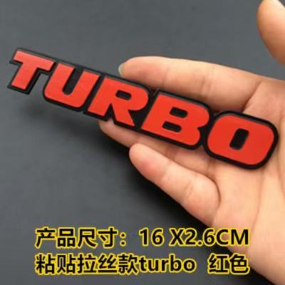 Metal Body Sticker Custom Car Modification Sticker Turbocharger Car Side Letter Mark TURBO Car Emblem