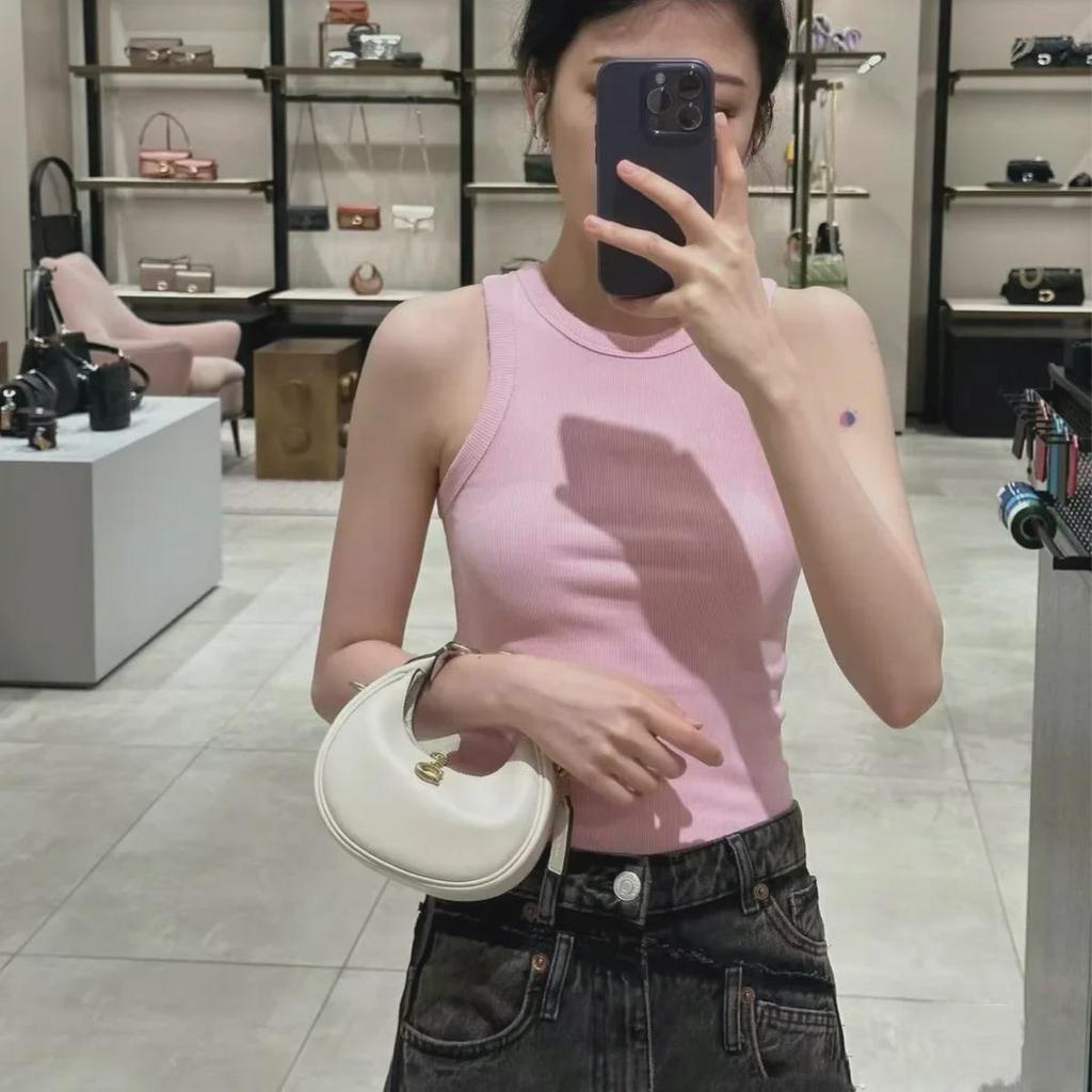 2024 Koujia Jonie Mini Halbmond-Umhängetasche aus Leder – Kleine Handtasche für Damen