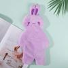 Mengmeng Rabbit Water-absorbing Quick-drying Coral Fleece Hand Towel Hangable Kitchen Children's Cute Cartoon Hand Towel