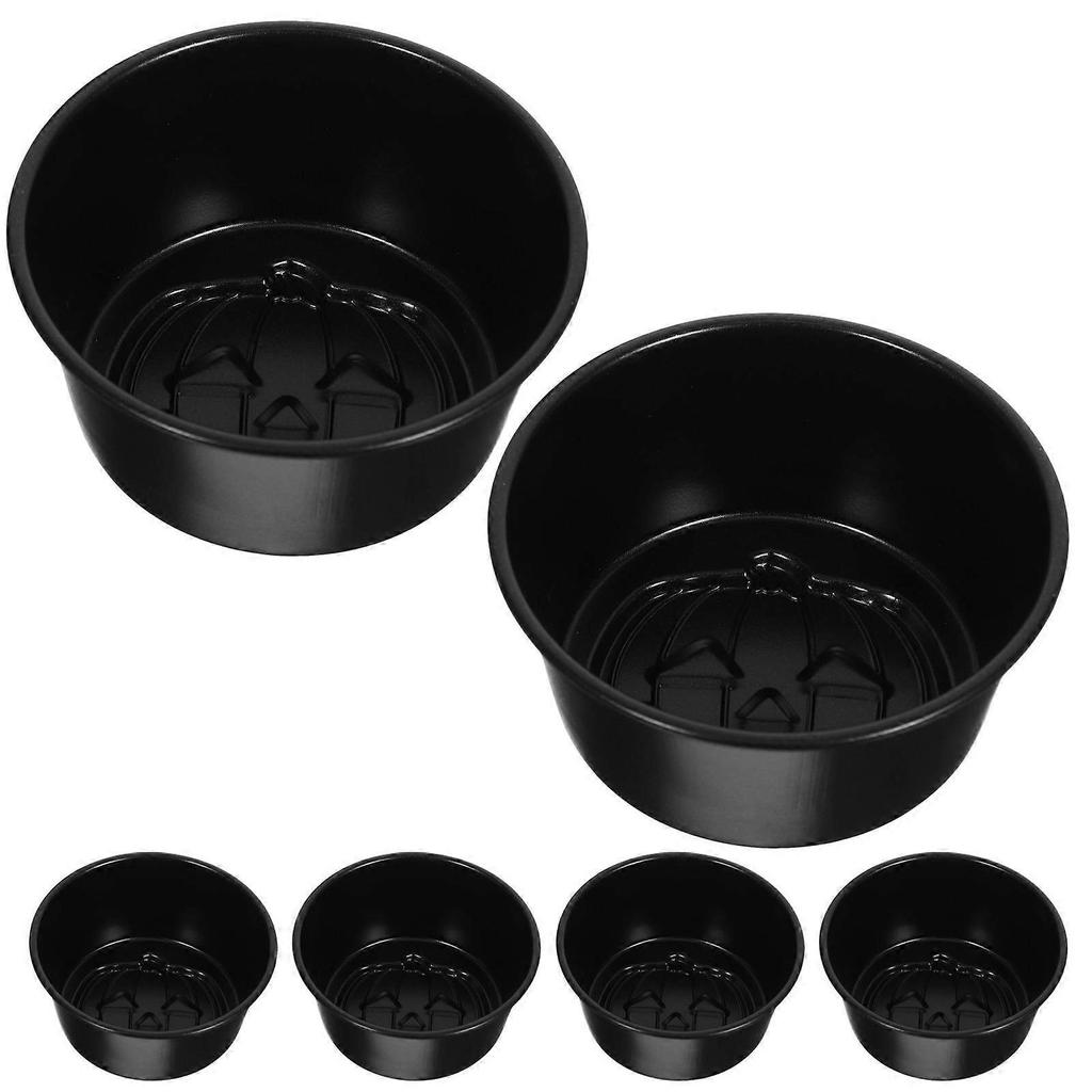 Mini Pudding Cup Carbon Steel Mold for Baking 24Pcs Black Kitchen Tool