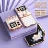 Luxury Fashion Diamonds Leather Plating Ring Holder Phone Case For Huawei Nova Flip Hinge Full Protection Case Cover