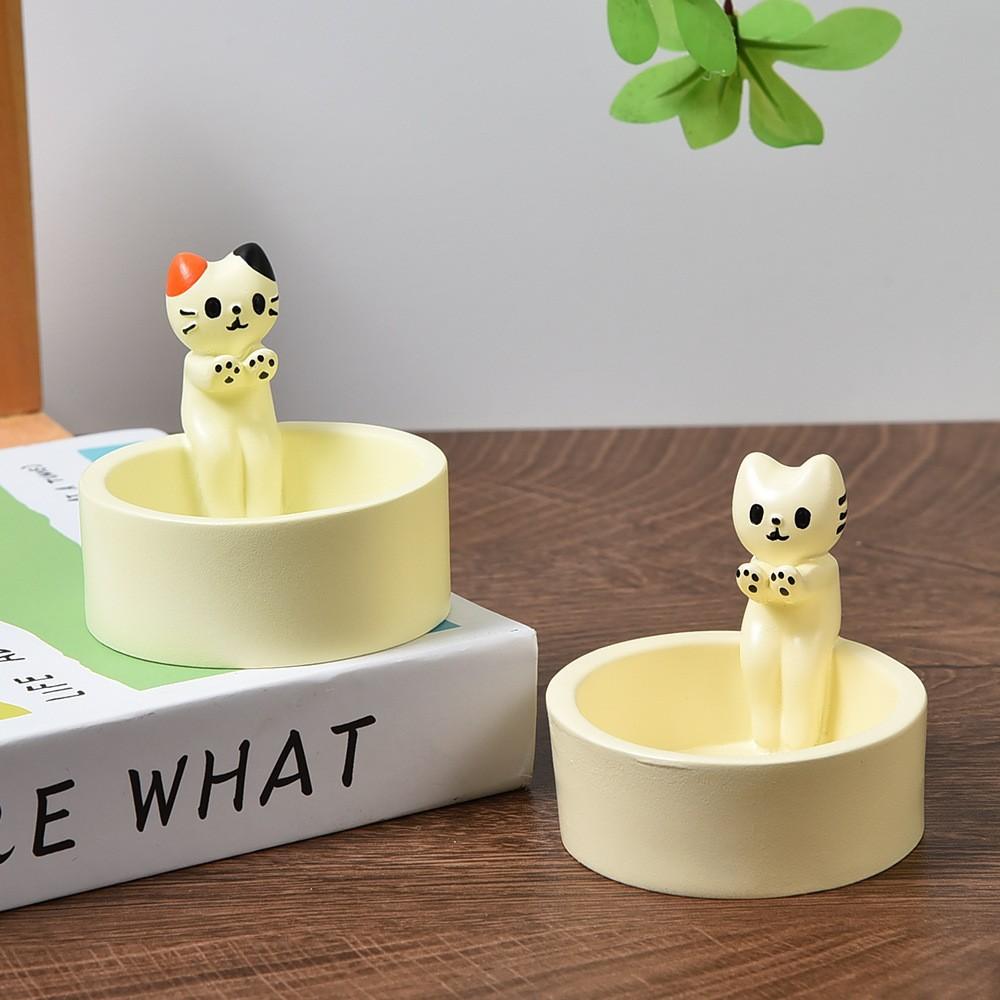 Ghost Candle Holder Cartoon Cat Candle Holder Creative Aromatherapy Candle Holder Desktop Decorative Ornaments
