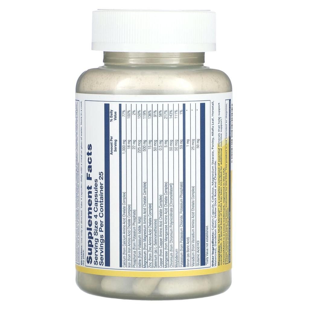 Mega Multi Mineral, 100 kapsler