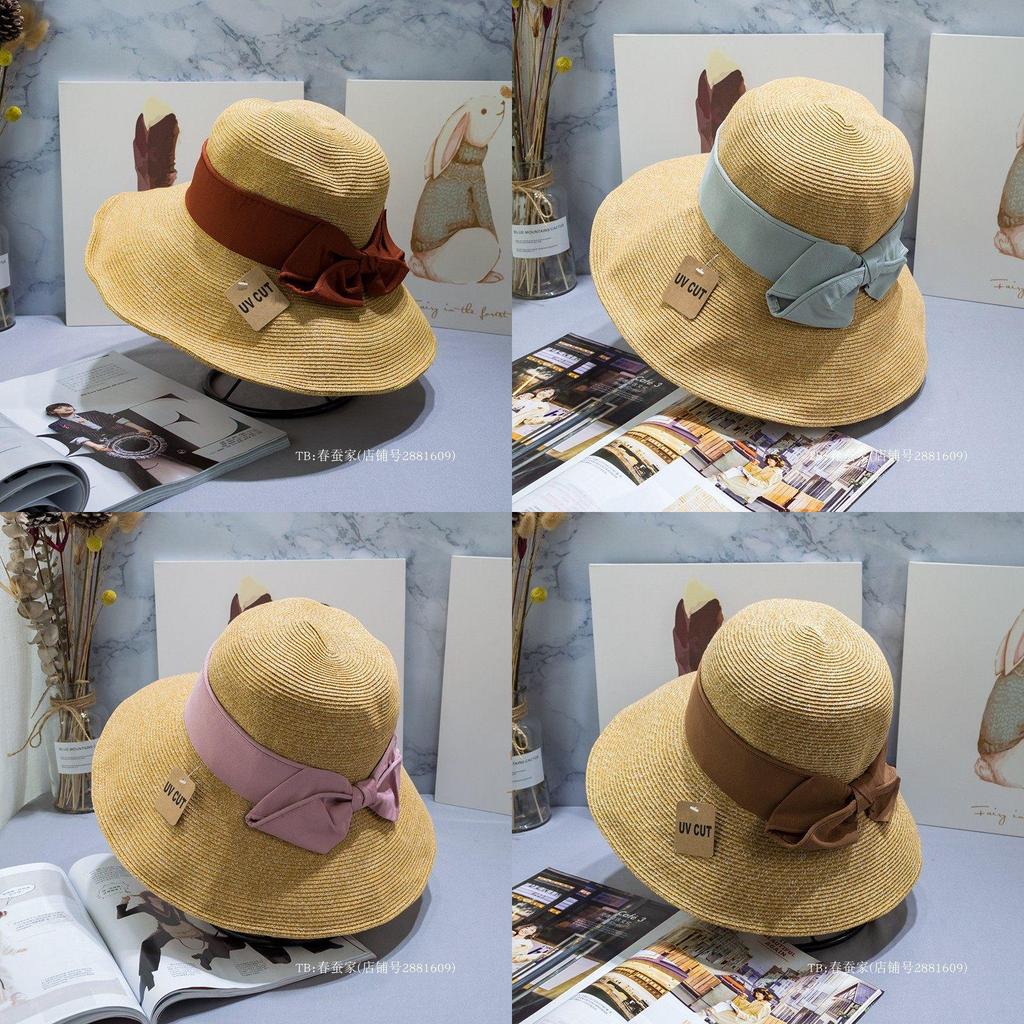Uvcut Sun Hat For Women With Large Brim And Butterfly Bow Sun Protection Summer Fashion
