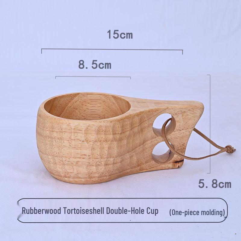 Walnut Finland Wooden Milk Cup - Creative, Portable Outdoor Design