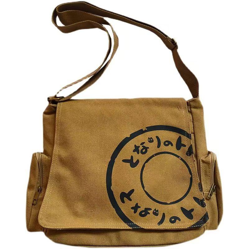 New Fashion Masculine Shoulder Bag  Trendy Personality  Large Capacity Canvas Bag  Lightweight Retro Crossbody Sack