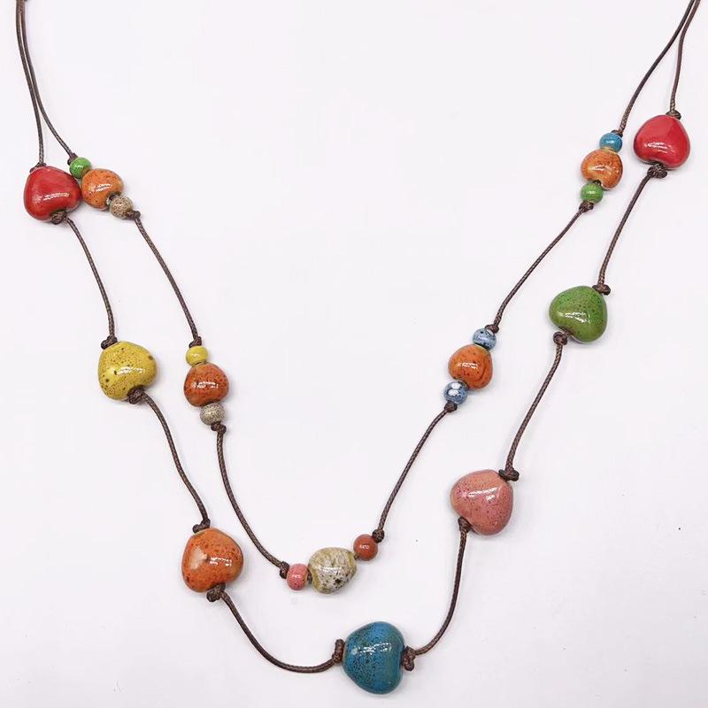 Colorful Ceramic Retro Necklace