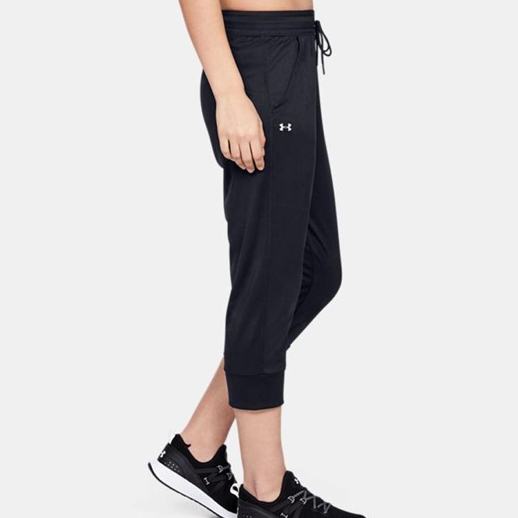 Under Armour Loose Fit Lace-Up Sports Pants Women Bottoms Black 1351100-001