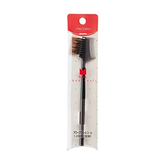 SHISEIDO Suetools Brow Brush & Comb, Dual-Ended Eyebrow Grooming Brush and Comb Tool, Made in Japan