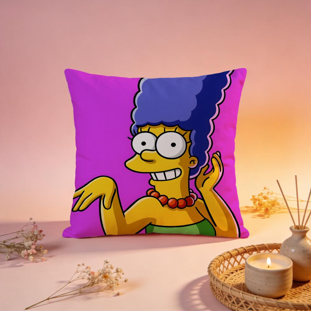 Stylish TThe Simpsonsew Cushion Cover Comfortable Durable Pillow Cover MultiScene for Home Office Car Sofa