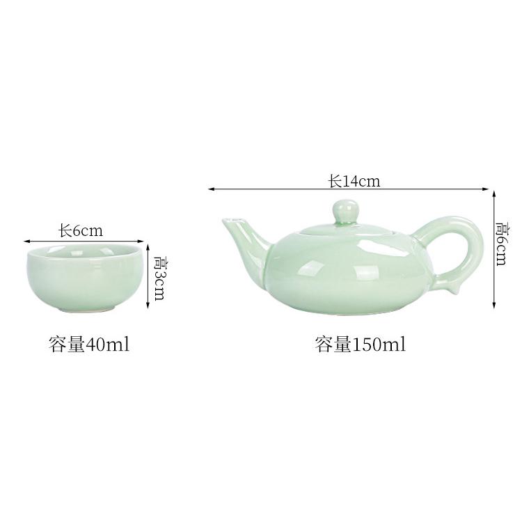Portable Travel Tea Set, Celadon Fish Set, Wedding and Opening Real Estate Souvenir Gift