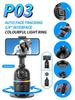 Intelligenter KI-RGB-Licht-Mobil-Gimbal mit Gesichtserkennung und 360°-Panorama-Tracking für Live-Übertragungen und Selfies