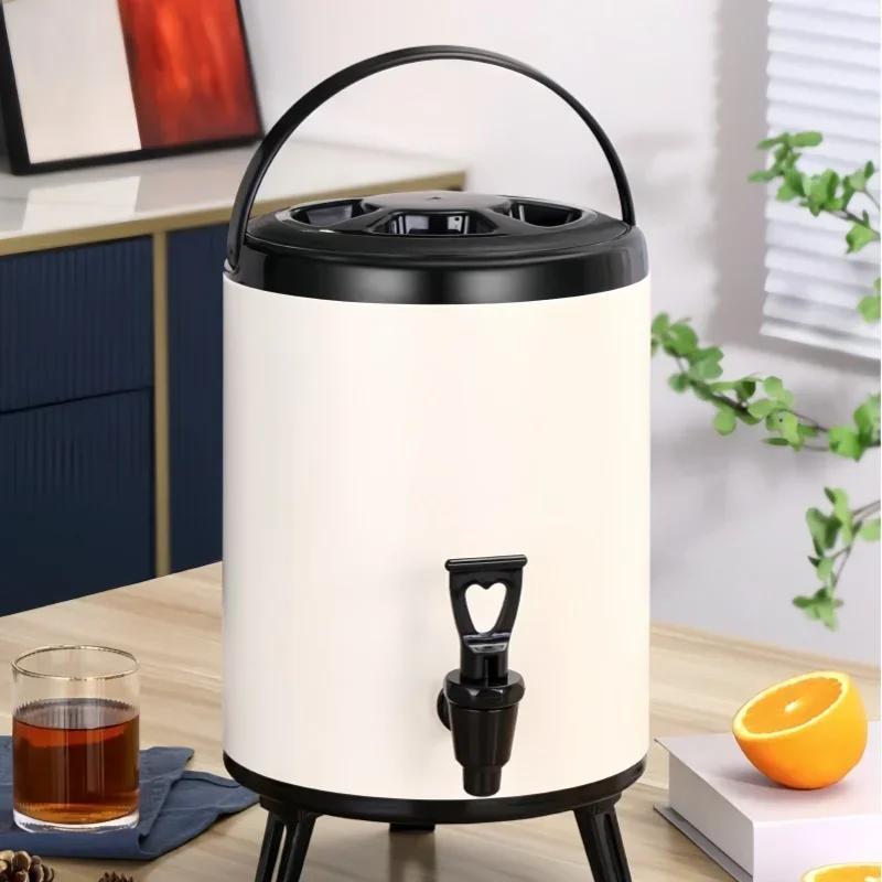 6L Stainless Steel Insulated Bucket for Thermal Insulation Milk Tea Juice Beer Suitable for Party Beverage Storage Container