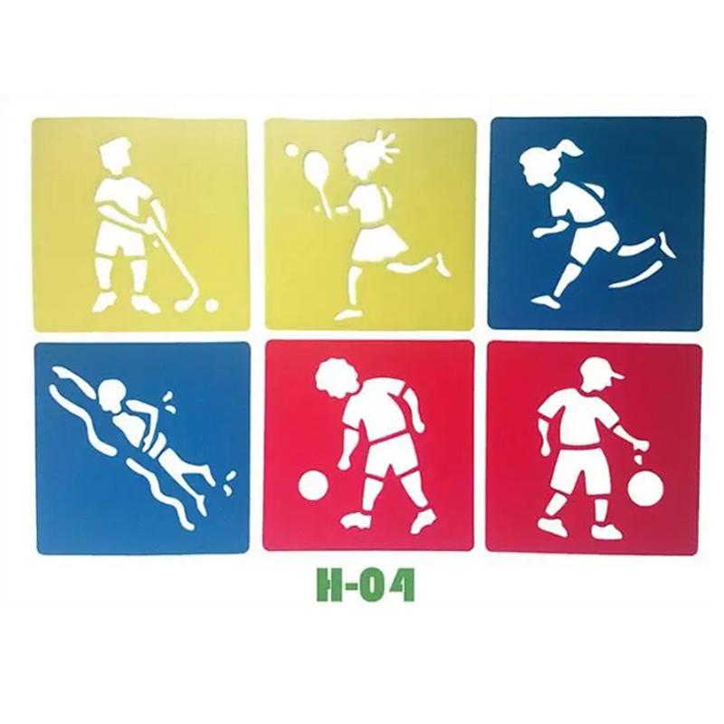 6 plastikowych szablonów do rysowania obrazków, szablonów linijek, artykułów biurowych, papieru artystycznego DIY, kolorowanek, narzędzi do rysowania i skrobania TMZ