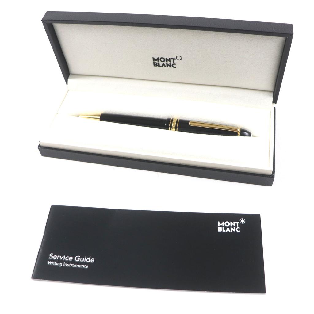 MONTBLANC Ballpoint pen Meisterstückle Grand White Star Twist Type Black gold  Used