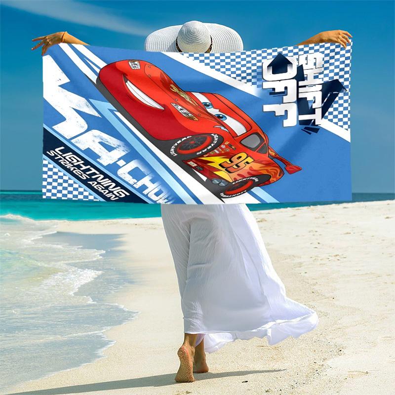 1pc Cars Movie Characters Beach Towel, Highly Absorbent, Soft Comfortable, Yoga, Swimming, Fitness, Camping, Beach Activities. B73009