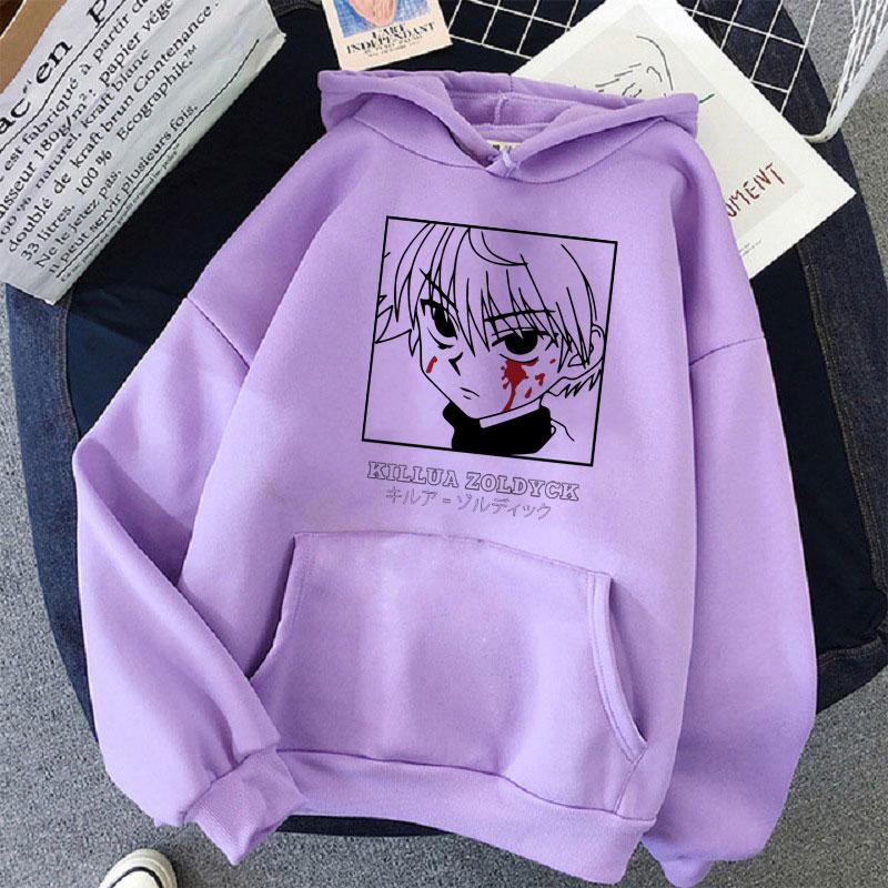 Kawaii Hunter X Hunter Women Hoodies Sweatshirt Killua Zoldyck Anime Manga Loose Hoodie Sweatshirt Oversized Winter Pullover Clothes