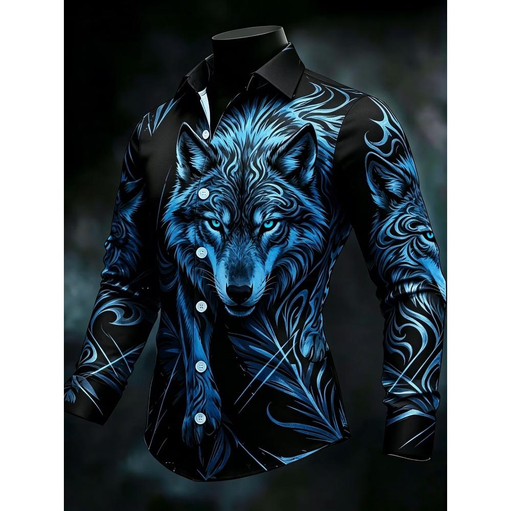 New Black Gold Gradient Peony Print Men's Long Sleeved Shirt, Light Luxury Business Casual Shirt Clothing