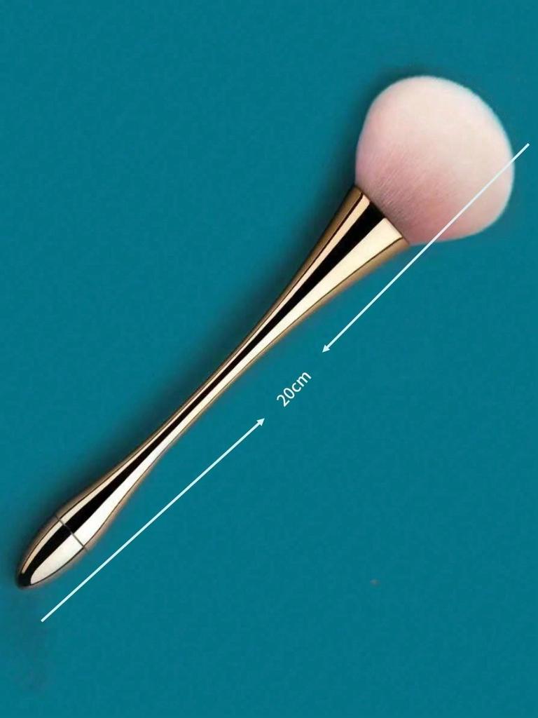 Portable Gold Mini Powder Brush Set, Including Foundation Brush, Concealer Brush, Blush Brush, Contour Brush, Bronzer Brush, Powder Brush
