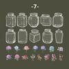 PET Sticker Transparent Plant Flower Botttle Handbook Retro Floral Decoration Stickers DIY Scrapbook Collage Photo Frame