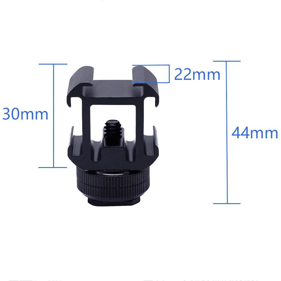 Kamera-Handy-Befestigungshalterung mit Blitzschuh (Heiß/Kalt), 1/4" Schraube Kugelkopf 3/8" Konvertierung für DSLR-Blitzschuh, 58