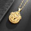 Exquis collier de bête dragon auspicieuse pour femmes Style ethnique Pendentif dragon des douze signes du zodiaque Bijoux amulette pour filles