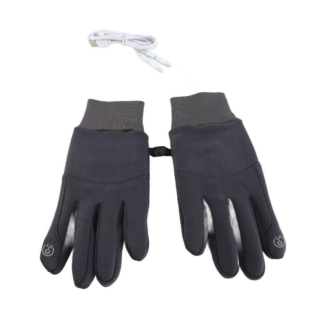 USB Heated Gloves Touchscreen Anti Slip Water Resistant Wind Proof Electric Winter Gloves for Man Woman