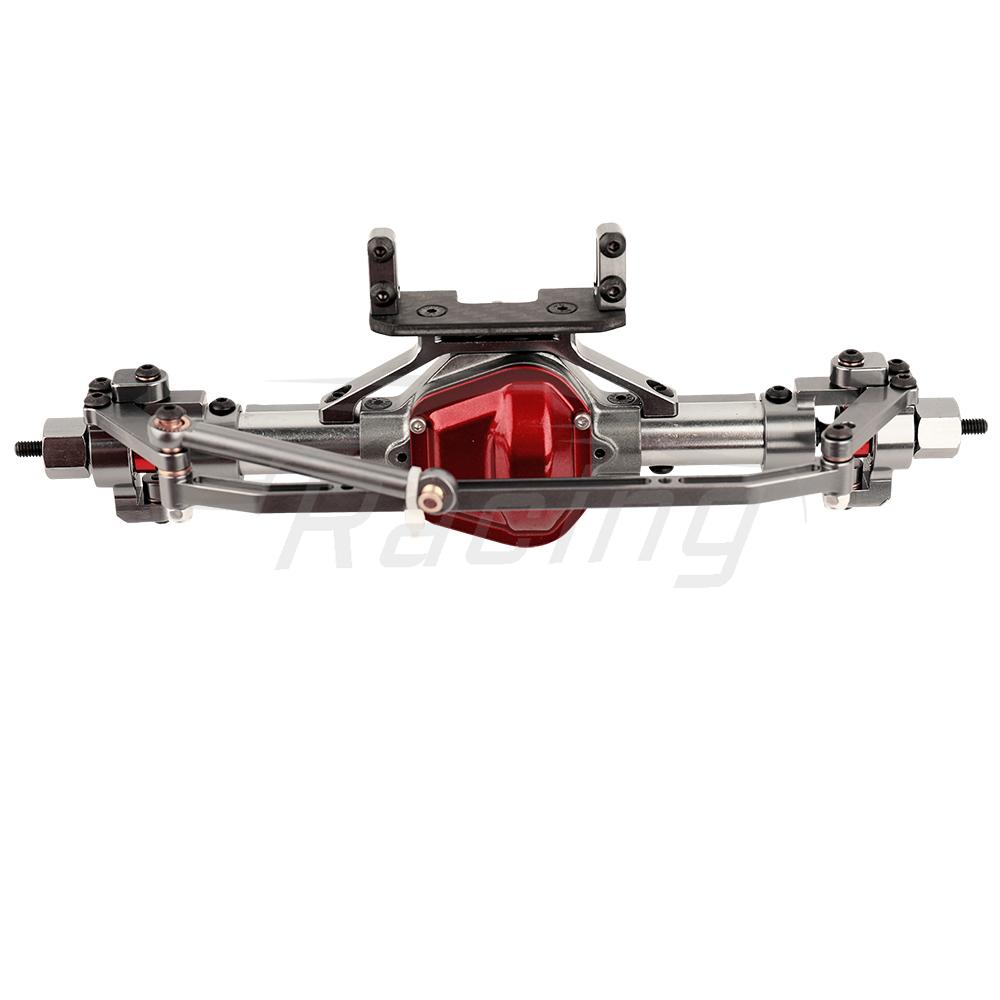 Metal Alloy Front Middle Rear Straight Axle with Servo Base for 1/10 RC Rock Crawler Car Axial SCX10 RC 4WD D90 Upgrade Parts