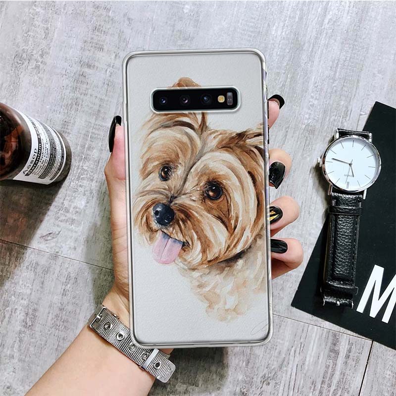 Yorkshire Terrier Dog Puppy Phone Case For Samsung Galaxy S20 FE S10 Plus S21 S22 Ultra S10E S9 S8 S7 Edge J4 + Fundas Cover
