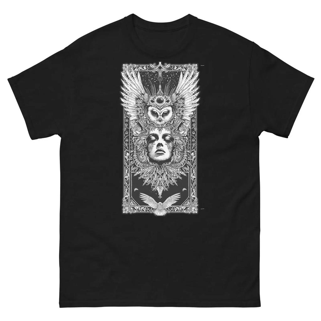 Lunar Elegance The Cosmic Goddess Of Moonlight Tee Vintage Washed Graphic Designer Clothes Fashion Top For Everyday Wear