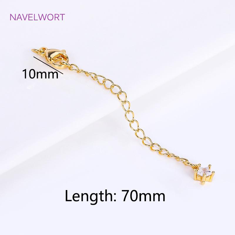 18 Karat Vergoldete 7,5 cm Verlängerungskette Für Schmuckherstellung, Handgefertigte DIY Armband Halskette Verlängerer Ketten Zubehör Teile