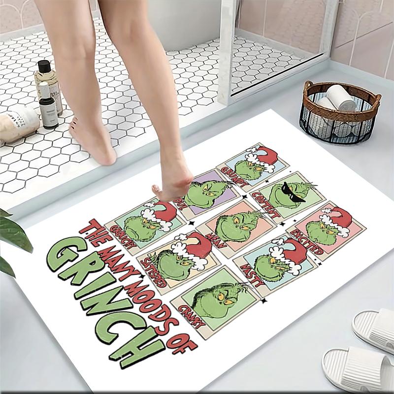 Grinch'S Many Expressions Carpet Rug Soft Washable Antislip Home Living Room Sofa Mats Personalized Christmas Rug