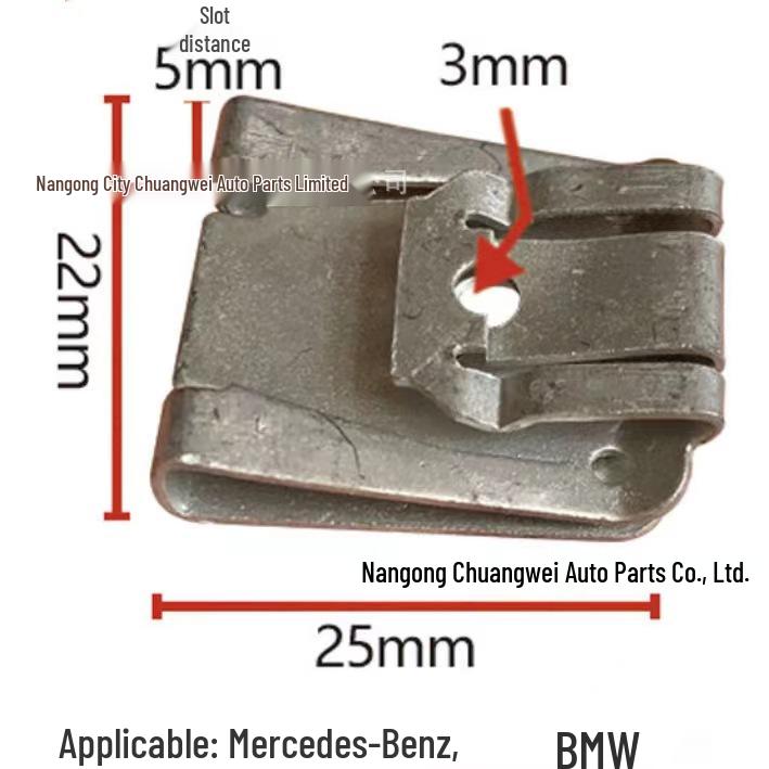 Mercedes Front Bumper Lower Shield Nut & Clip Set M6 Thread