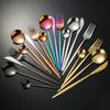 Stainless Steel Cutlery Set 4/5 Piece Dinnerware Adults Modern Minimalist Flatware Mirror Polished 410