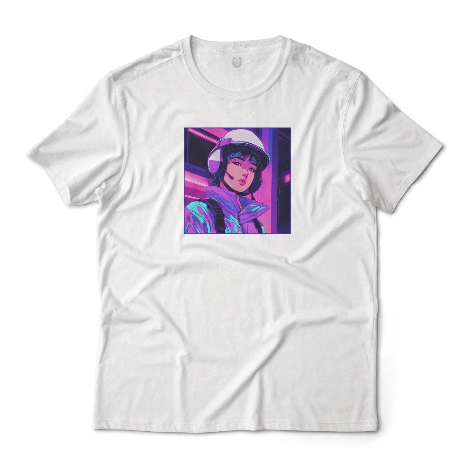 Vaporwave Anime Motorcycle Girl Aesthetic Graphic T-T-Shirt Unisex S