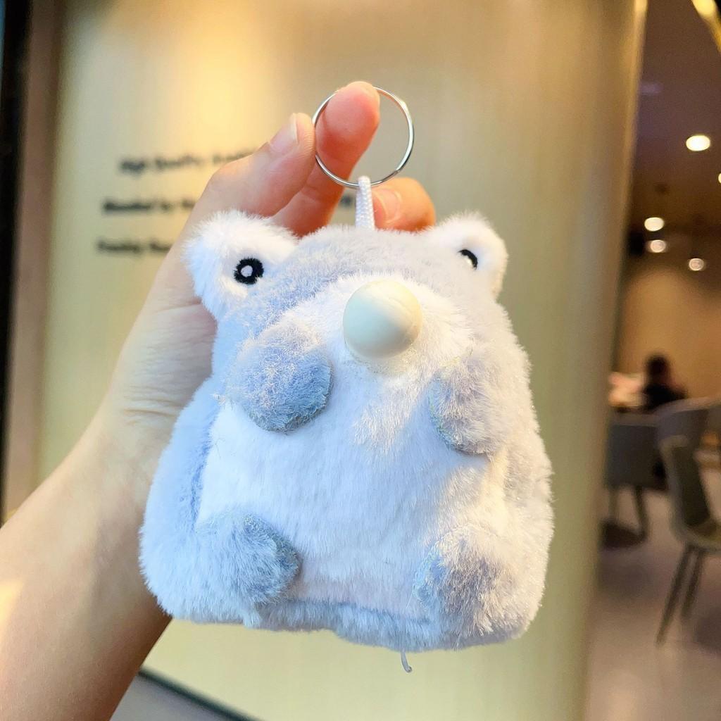 Cute Green Frog Plush Keychain Fun Squeaky Bubble Frog Bag And Car Accessory