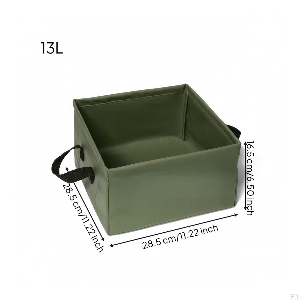 Foldable Basin with Handles Portable Bucket Handle Waterproof for