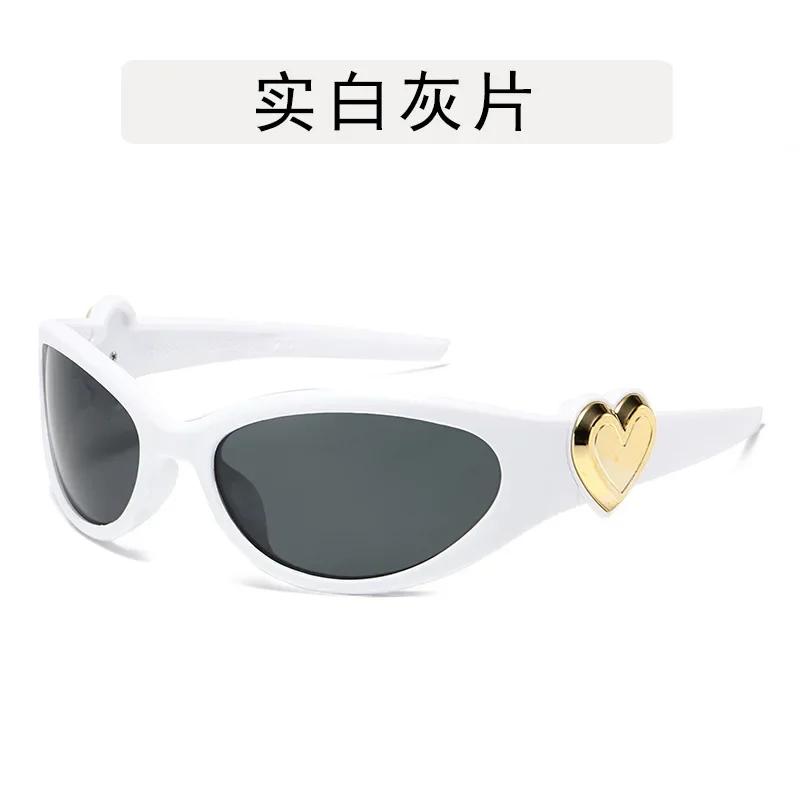 

Retro Style Oval Sunglasses Women Fashion Heart Frame Sports Goggles Popular Cat Eye Party Sun Glasses Ladies