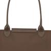 Longchamp Le Pliage Green Silver Hardware Button Zipper Closure Nylon Tote Shoulder Bag Large Women Bags Earth-Tone L1899919813