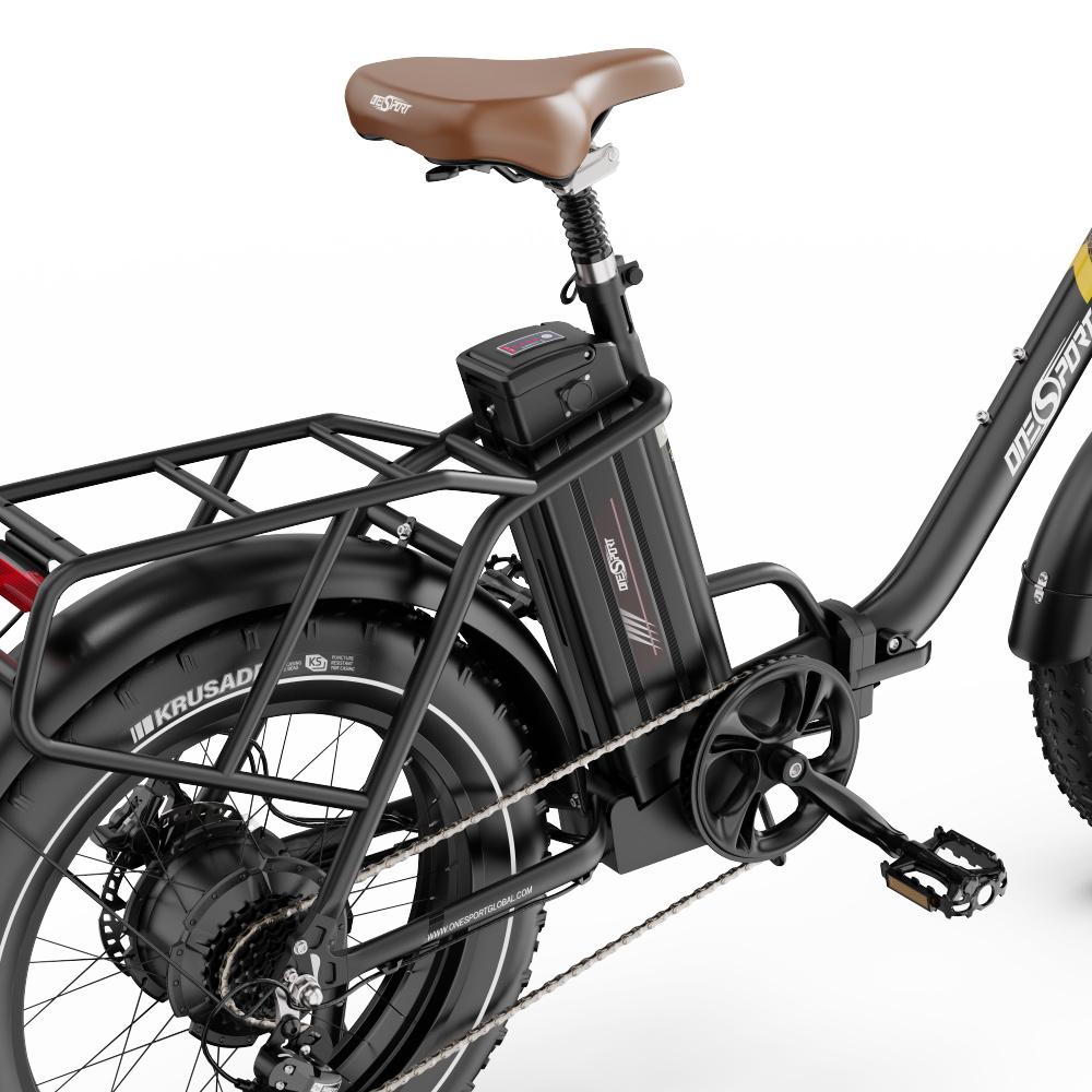 ONESPORT Bicicletta elettrica pieghevole da città OT16Max 500W, 20 pollici, batteria 48V 18AH, autonomia massima fino a 120 km