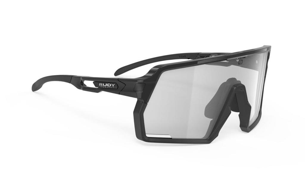 Sunglasses Kelion Black Gloss Frame ImpactX 2 Photochromic Laser Black Lens Lens 144mm [RUDYPROJECT] SP857842-0000 Width