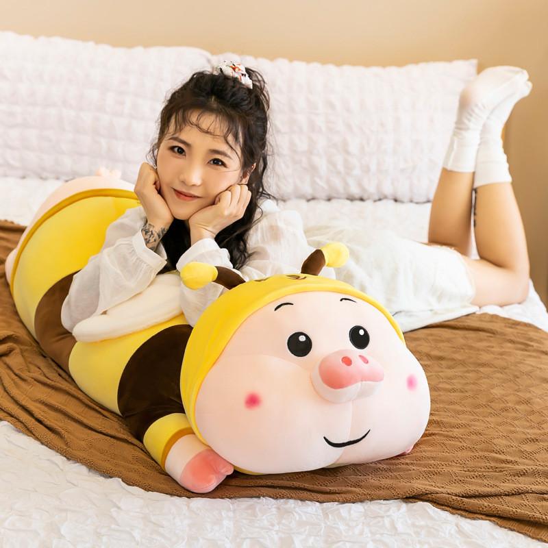 Pig Bumblebee Plush Toy Long Style Stuffed Animal Doll Kids Decoration Gift